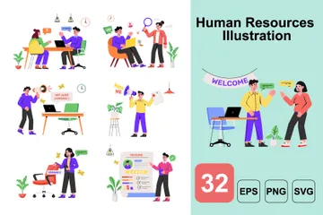 Human Resources Illustration Pack