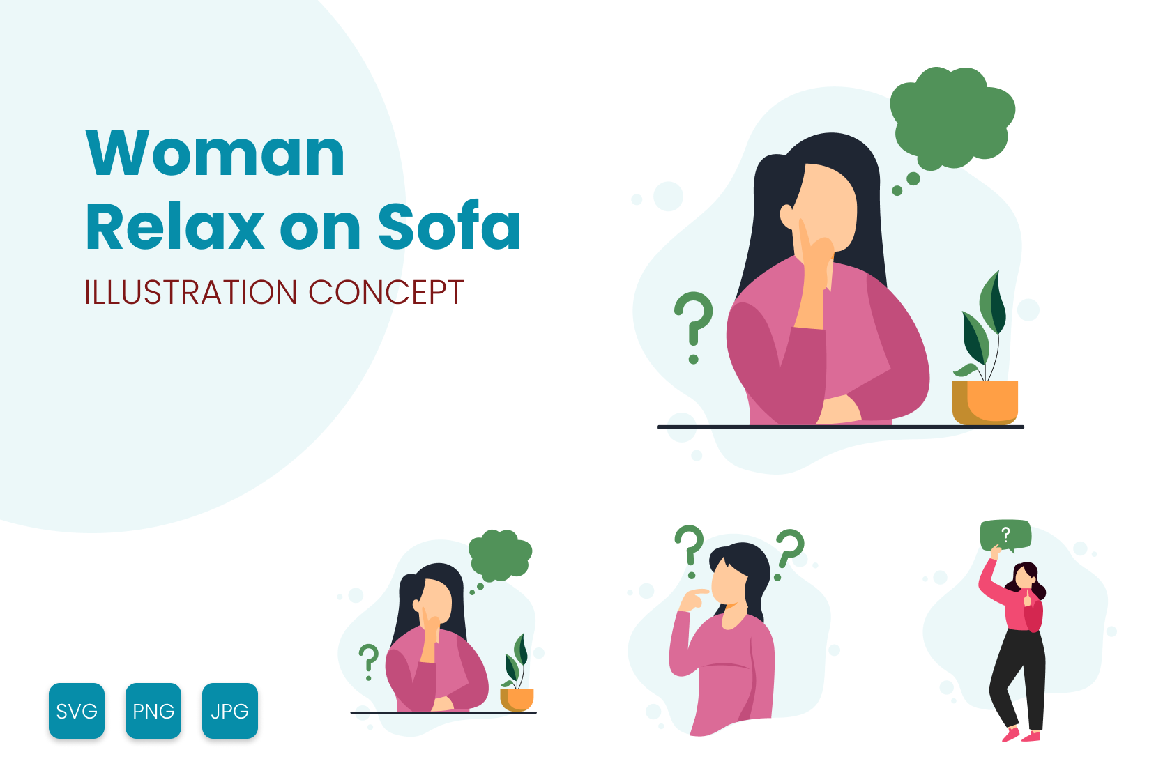 Premium Human Thinking Illustration pack from Business Illustrations