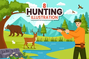 Hunting Illustration Pack