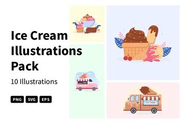 Ice Cream Illustration Pack