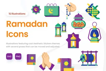 Iconos de Ramadán Paquete de Ilustraciones