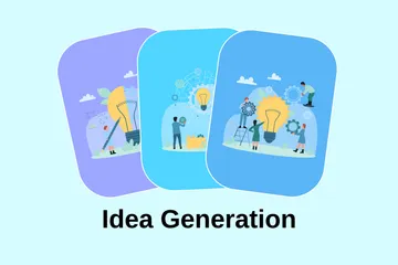 Idea Generation Illustration Pack