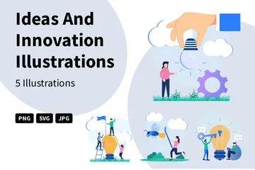 Ideas And Innovation Illustration Pack