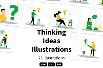 Ideas de pensamiento Paquete de Ilustraciones