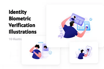 Identity Biometric Verification Illustration Pack
