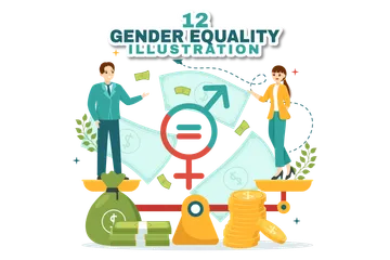 Igualdade de gênero Pacote de Ilustrações