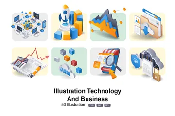 Illustration Technology And Business Illustration Pack