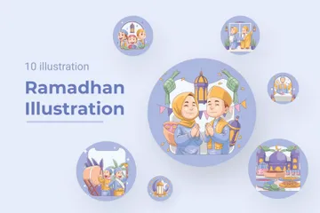 Ilustração do Ramadã Vol. 1 Pacote de Ilustrações