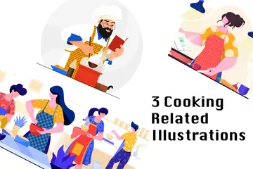 Ilustraciones de cocina Paquete de Ilustraciones