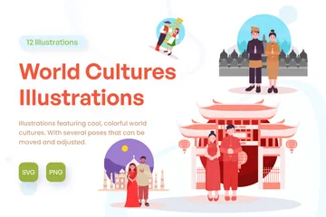 Cultura mundial Paquete de Ilustraciones