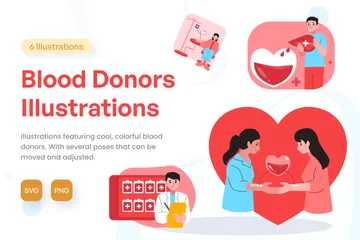 Donantes de sangre Paquete de Ilustraciones