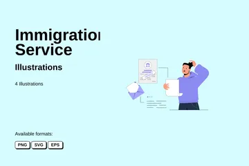 Immigration Service Illustration Pack