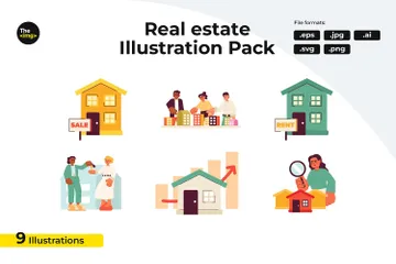 Immobilien kaufen Illustrationspack