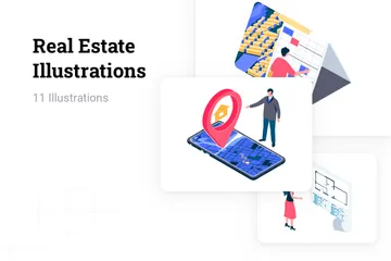 Immobilier Pack d'Illustrations