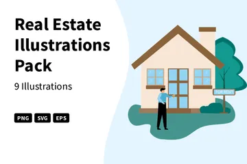 Immobilier Pack d'Illustrations