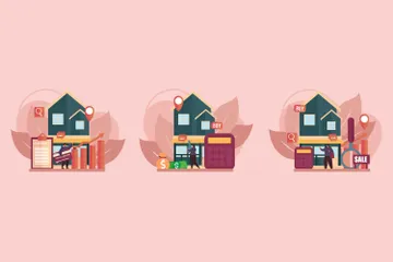 Immobilier Pack d'Illustrations