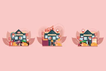 Immobilier Pack d'Illustrations