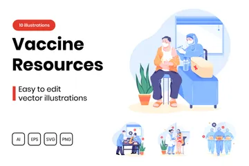 Impfstoffressourcen Illustrationspack