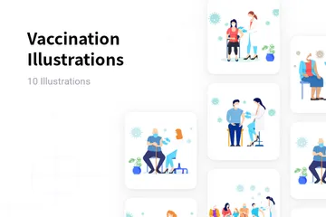Impfung Illustrationspack
