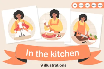 In The Kitchen Illustration Pack