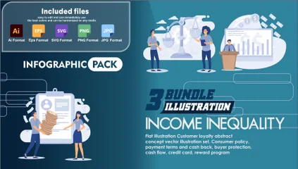 Income Inequality Illustration Pack