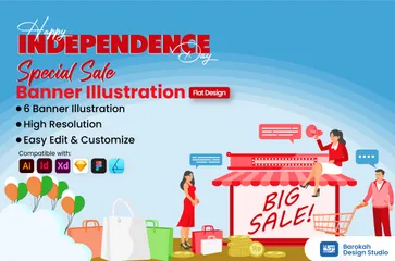 Vente spéciale Indépendance Pack d'Illustrations