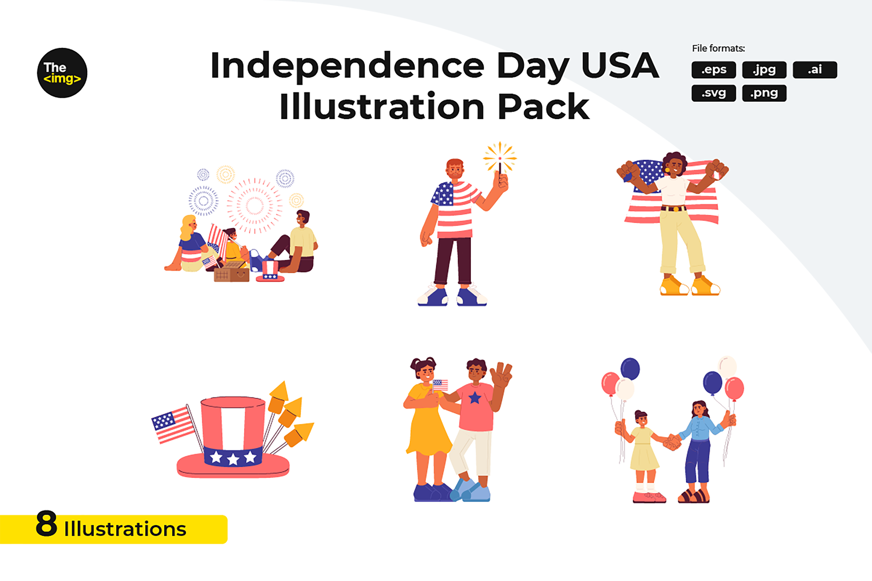 premium-independence-day-in-america-illustration-pack-from-festival
