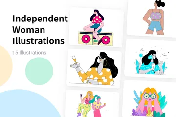 Independent Woman Illustration Pack