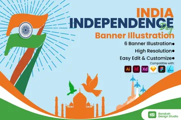 India Independence Day Illustration Pack