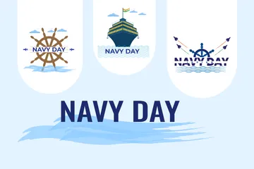 India Navy Day Illustration Pack