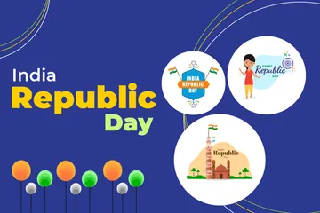 India Republic Day Illustration Pack