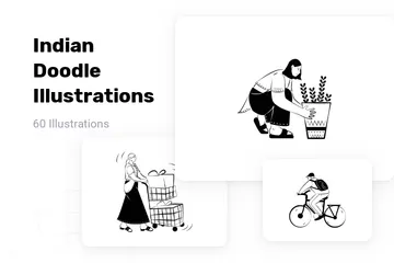 Indian Doodle Illustration Pack