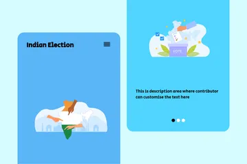 Indian Election Illustration Pack