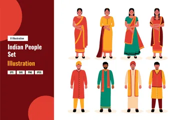 Indian People Illustration Pack
