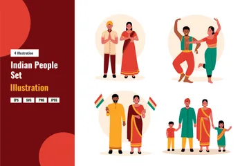 Indian People Illustration Pack