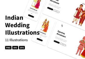 Indian Wedding Illustration Pack