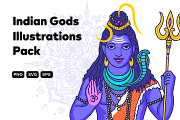 Indische Götter Illustrationspack