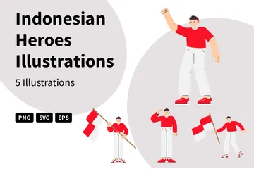 Indonesian Heroes Illustration Pack
