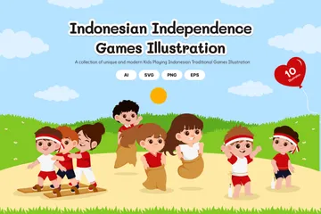 インドネシア独立記念ゲーム イラストパック