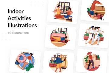 Indoor Activities Illustration Pack