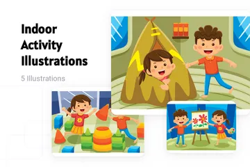 Indoor Activity Illustration Pack