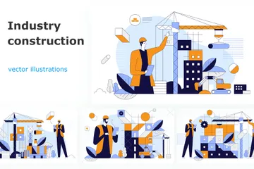 Indústria Construção Pacote de Ilustrações