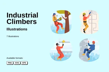Industrial Climbers Illustration Pack