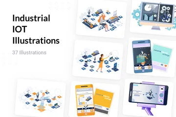 IoT industrial Paquete de Ilustraciones