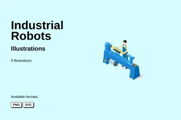 Industrial Robots Illustration Pack