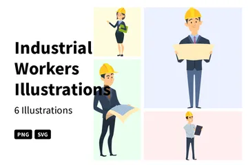 Industriearbeiter Illustration Pack