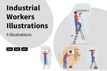 Industriearbeiter Illustrationspack