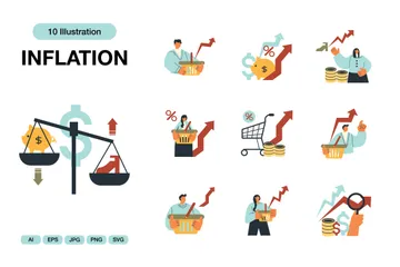 Inflação Pacote de Ilustrações