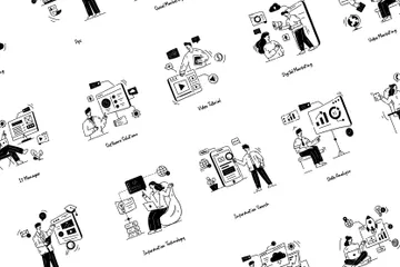 Informationstechnologie Illustrationspack