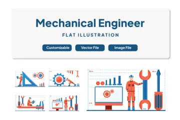 Ingeniería Mecánica Paquete de Ilustraciones